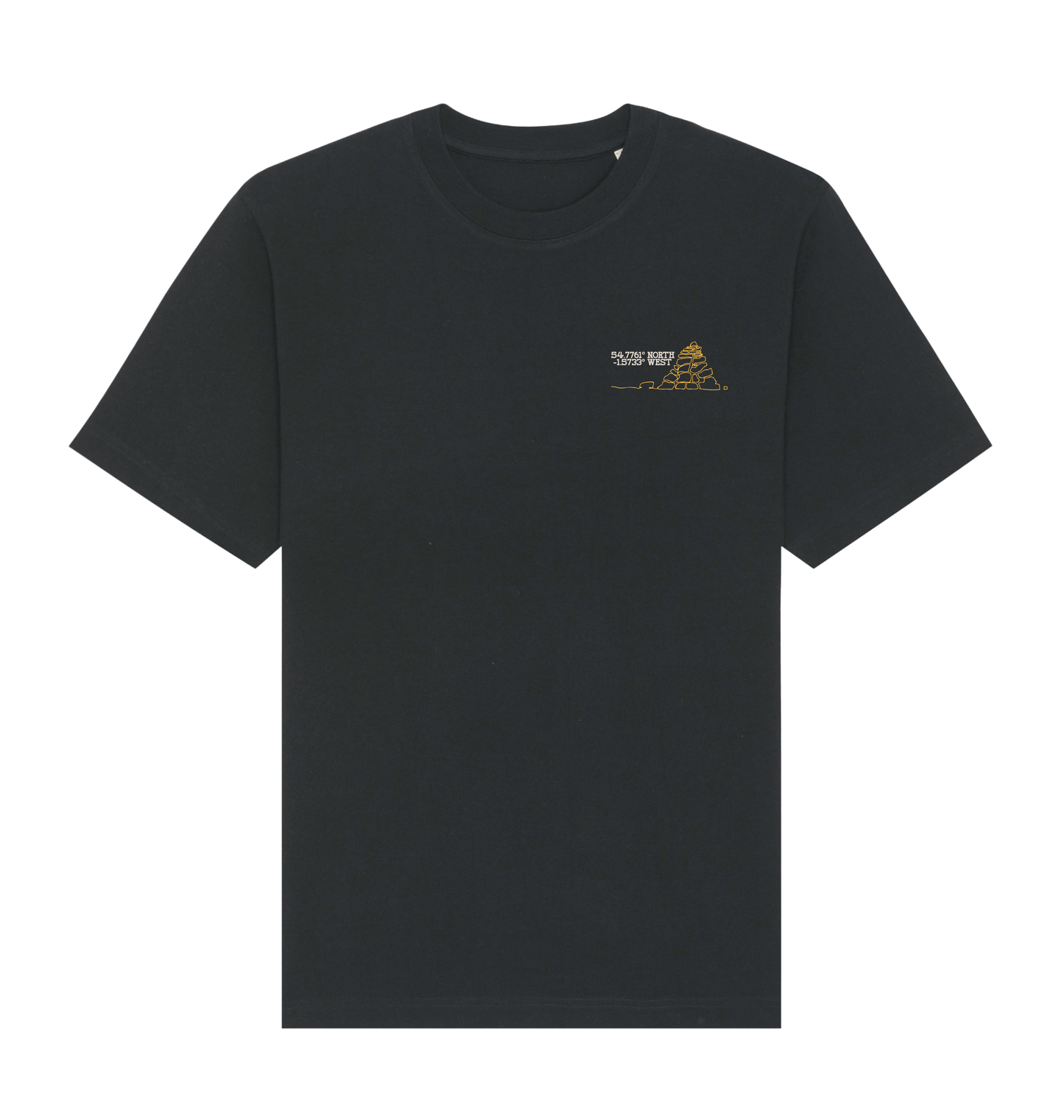 Black Printed T-shirt Front