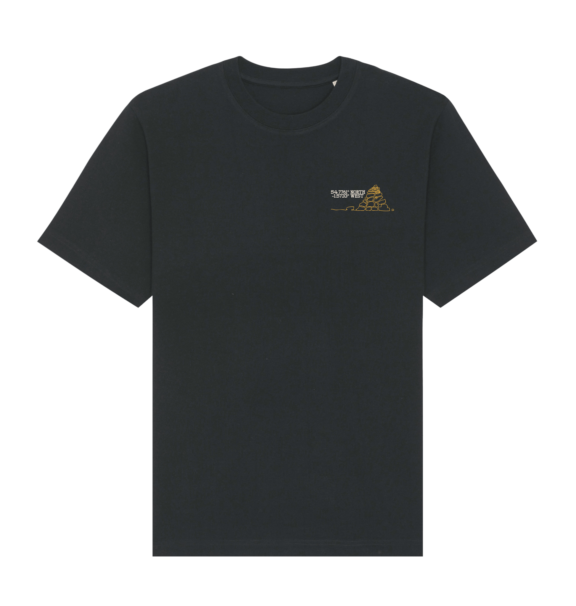 Black Printed T-shirt Front