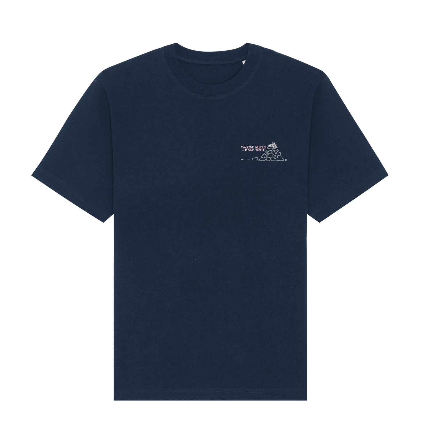 French Navy Printed T-shirt Front