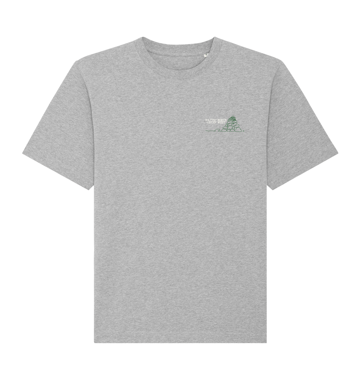 Heather Grey Printed T-shirt Front