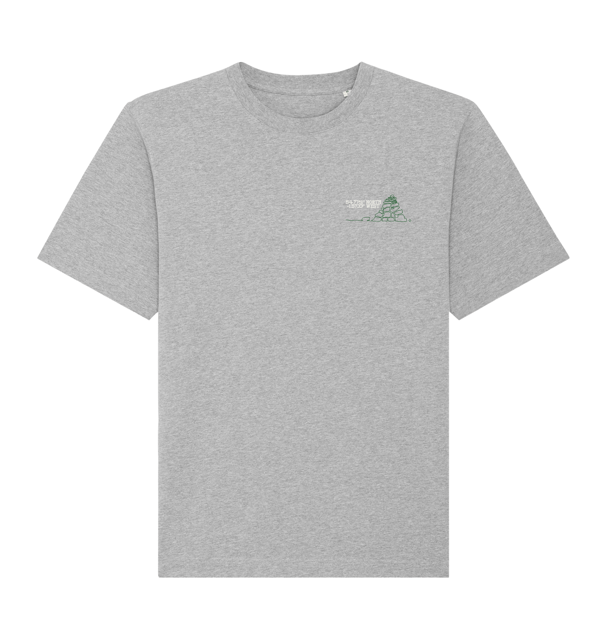 Heather Grey Printed T-shirt Front