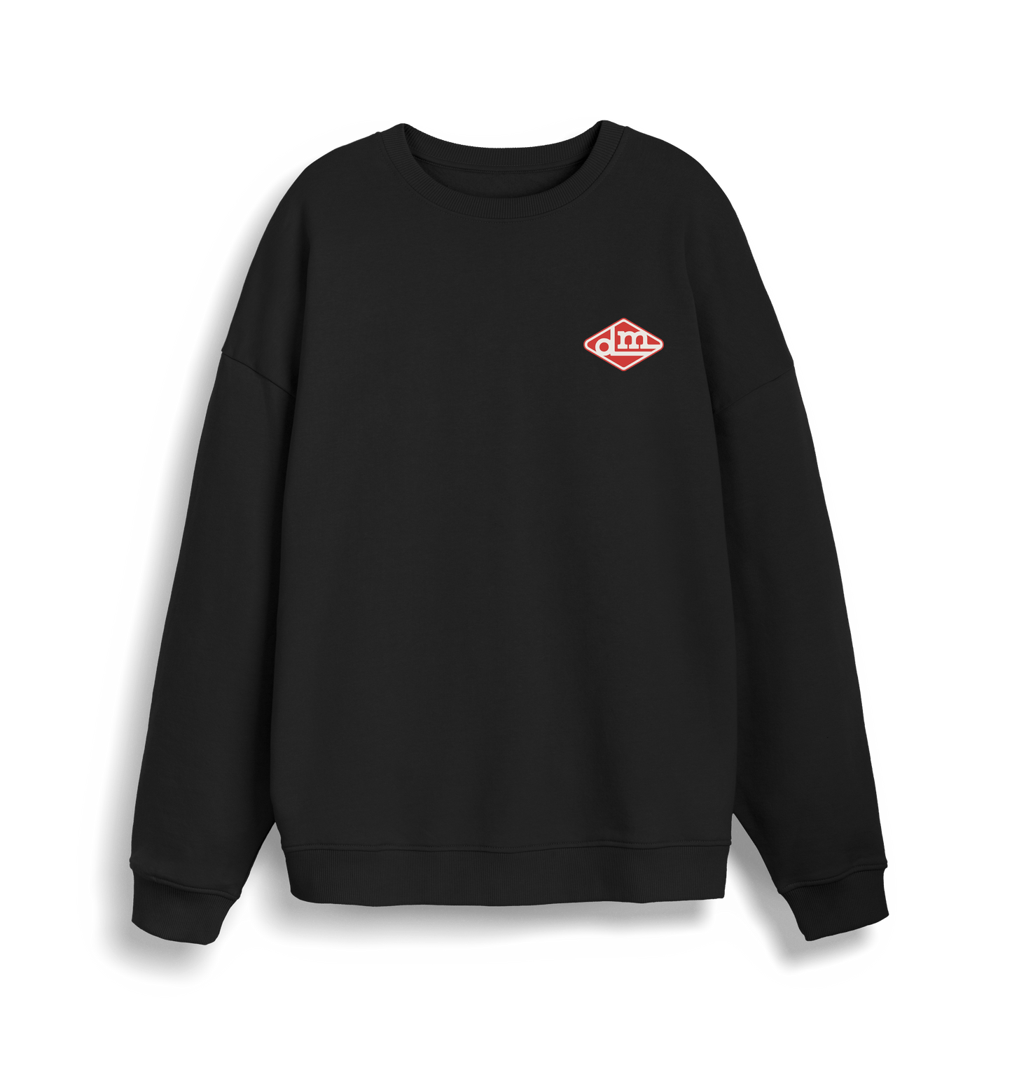 Black Printed Sweater Front