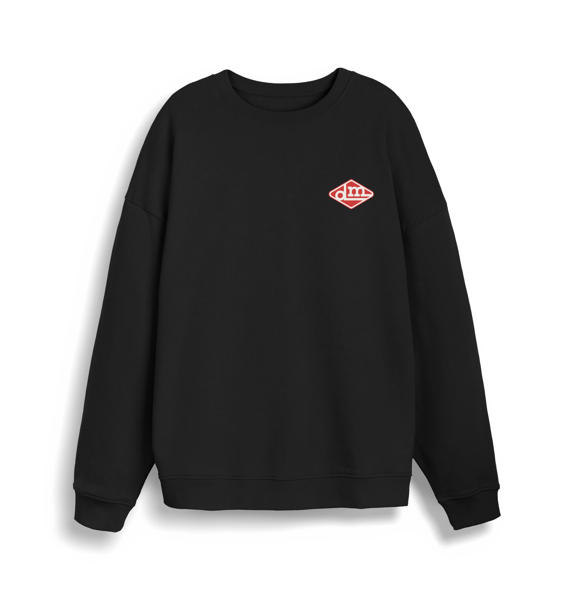 Black Printed Sweater Front